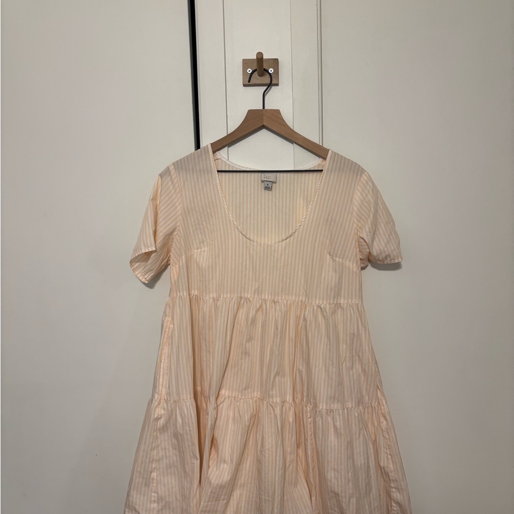 a new day peach Striped Mini Dress